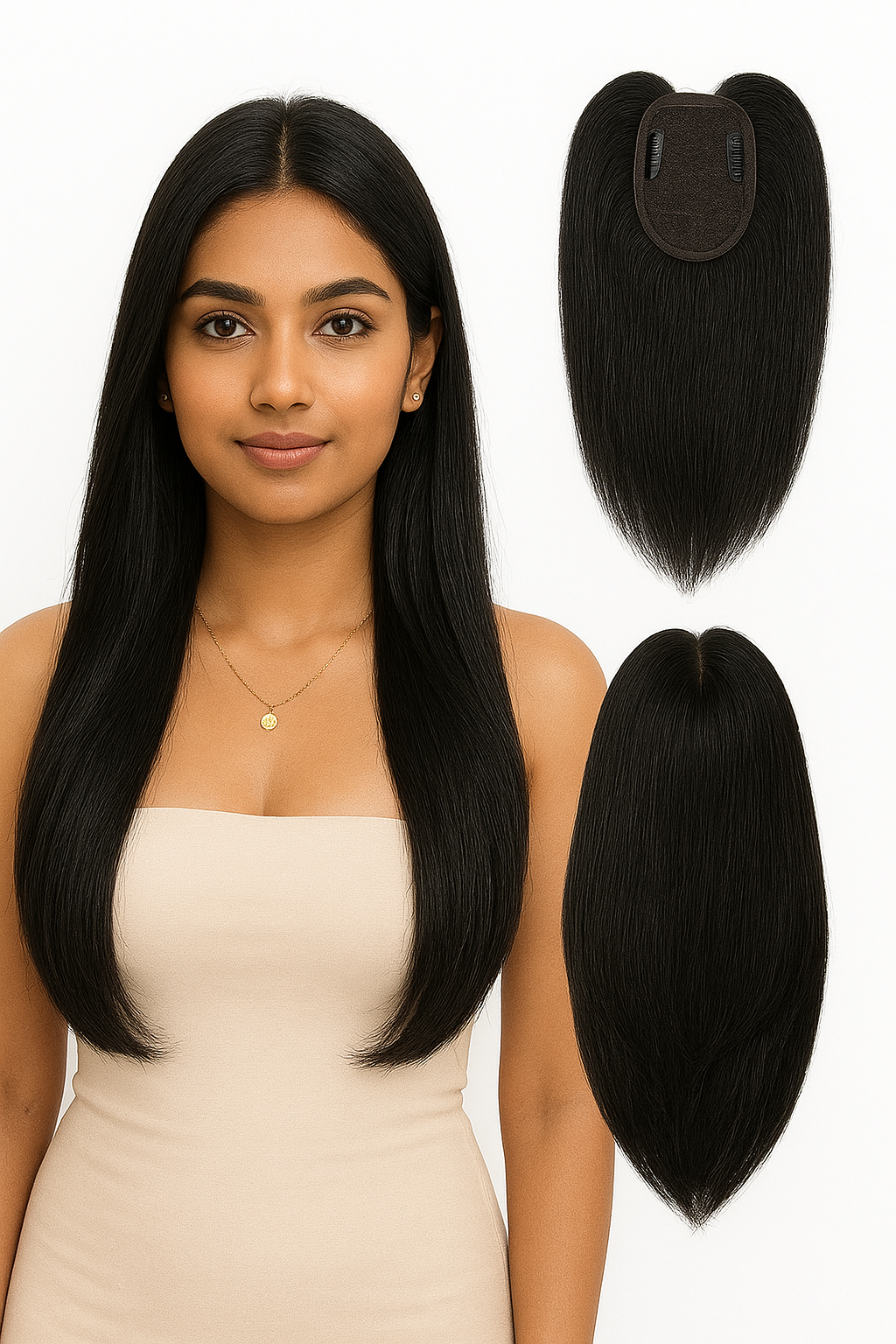 RichCurls Premium Hair Topper for Women – Natural Scalp Coverage & Volume Boost for Thinning Hair